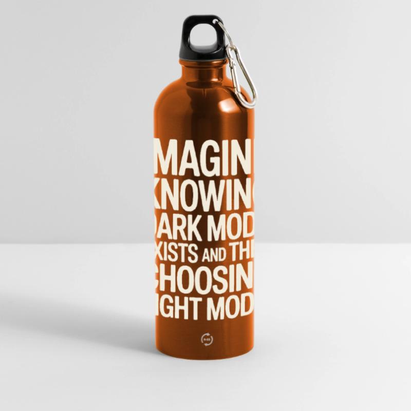 Le mode sombre existe Programmeur IT Nerd Coder Office Gourde panoramique avec mousqueton 750 ml