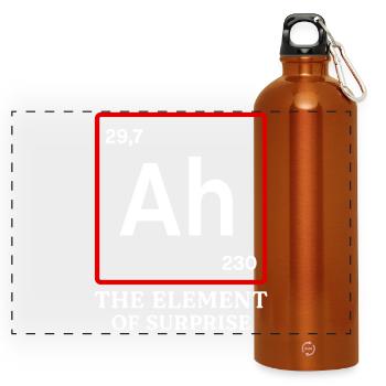Project Hail Mary Ah - Panoramic Drinks Bottle with Carabiner 750 ml - burnt orange - Front