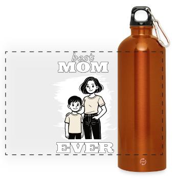 Meilleure maman de tous les temps - Mother Son Design - Gourde panoramique avec mousqueton 750 ml - orange - Devant