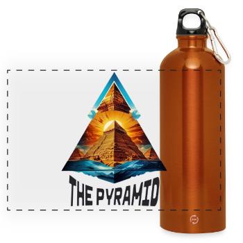 Die Pyramide - Panorama Trinkflasche mit Karabiner 750 ml - Orange - Vorne
