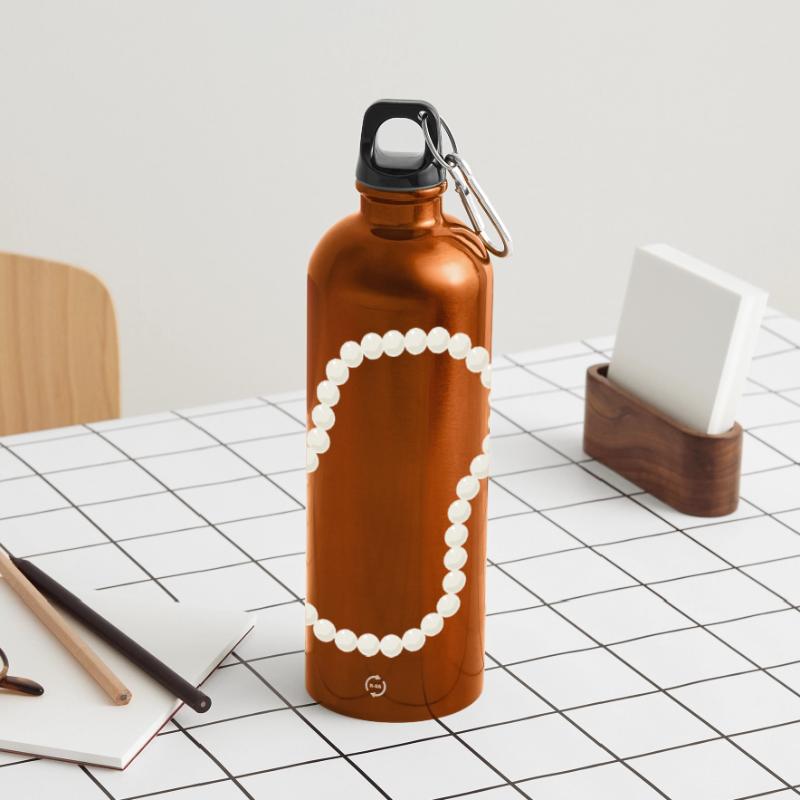 Conception élégante de collier de perles de perles Gourde panoramique avec mousqueton 750 ml