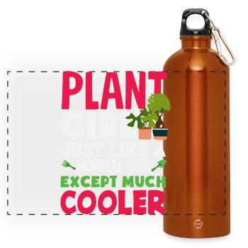 Garden & Plant Lovers Gifts - Panoramic Drinks Bottle with Carabiner 750 ml - burnt orange - Front