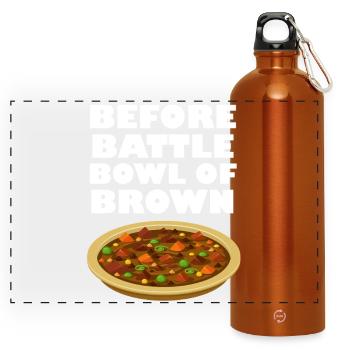 Vor dem Battle Bowl of Brown - Panorama Trinkflasche mit Karabiner 750 ml - Orange - Vorne