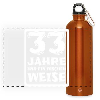 33 - Panoramic Drinks Bottle with Carabiner 750 ml - burnt orange - Front