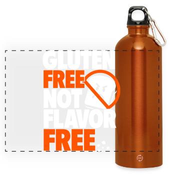 Gluten Free Not Flavor Free - Panorama Trinkflasche mit Karabiner 750 ml - Orange - Vorne