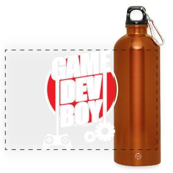 Développeur de jeu - Gourde panoramique avec mousqueton 750 ml - orange - Devant