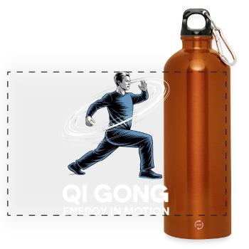 Qigong Tai Chi - Panorama Trinkflasche mit Karabiner 750 ml - Orange - Vorne