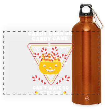 Gender Reveal Halloween - Panoramic Drinks Bottle with Carabiner 750 ml - burnt orange - Front