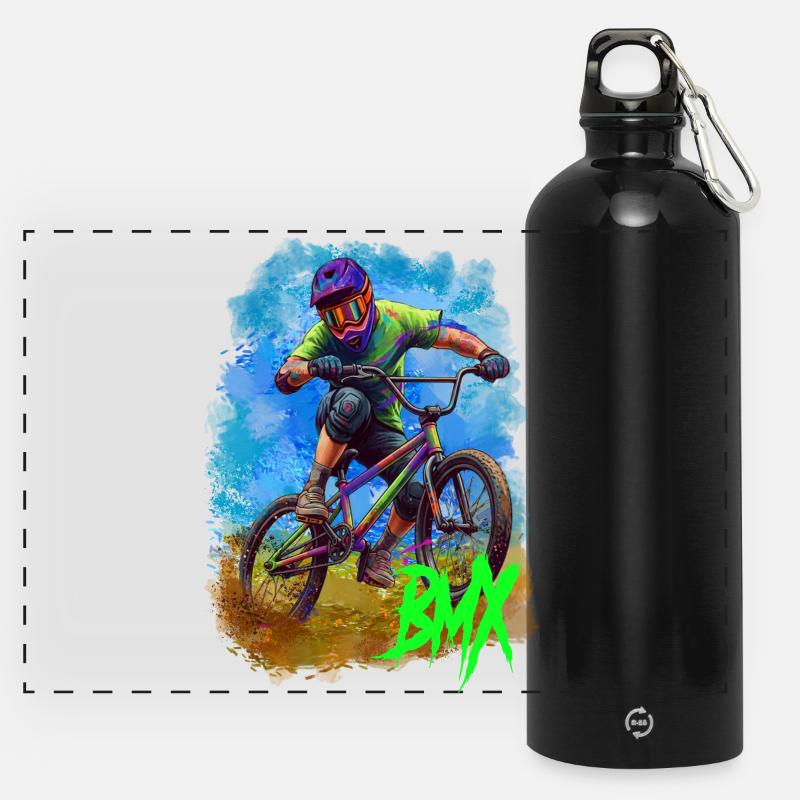 BMX - Panoramic Drinks Bottle with Carabiner 750 ml - black