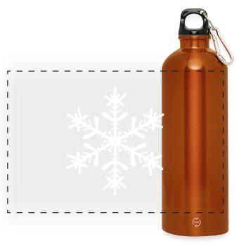 étoile de neige - Gourde panoramique avec mousqueton 750 ml - orange - Devant