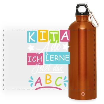 Daycare graduates 2026 - Panoramic Drinks Bottle with Carabiner 750 ml - burnt orange - Front