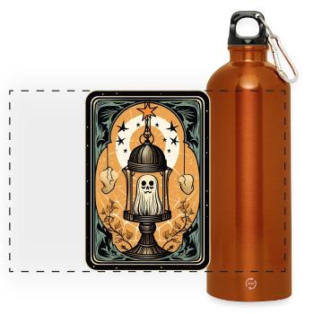 Geist in einem Käfig Tarot Käfig - Panorama Trinkflasche mit Karabiner 750 ml - Orange - Vorne