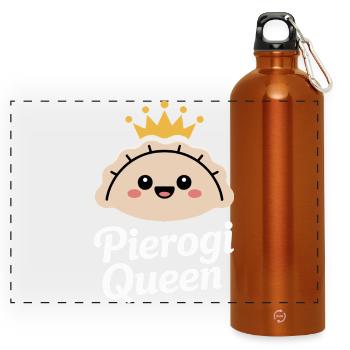 Queen Dumplings – Un joli boulette dans la couronne - Gourde panoramique avec mousqueton 750 ml - orange - Devant