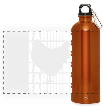 Agriculture - Gourde panoramique avec mousqueton 750 ml - orange - Devant