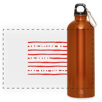 -D- - Panorama Trinkflasche mit Karabiner 750 ml - Orange - Vorne