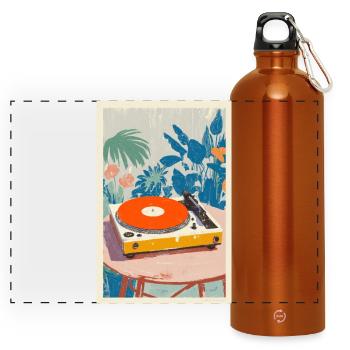 Tropical Turntable Vibe - Gourde panoramique avec mousqueton 750 ml - orange - Devant