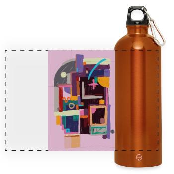 Arc of Return - Panoramic Drinks Bottle with Carabiner 750 ml - burnt orange - Front