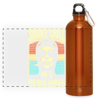 Smoke Chill C’est le vrai dégât - Gourde panoramique avec mousqueton 750 ml - orange - Devant