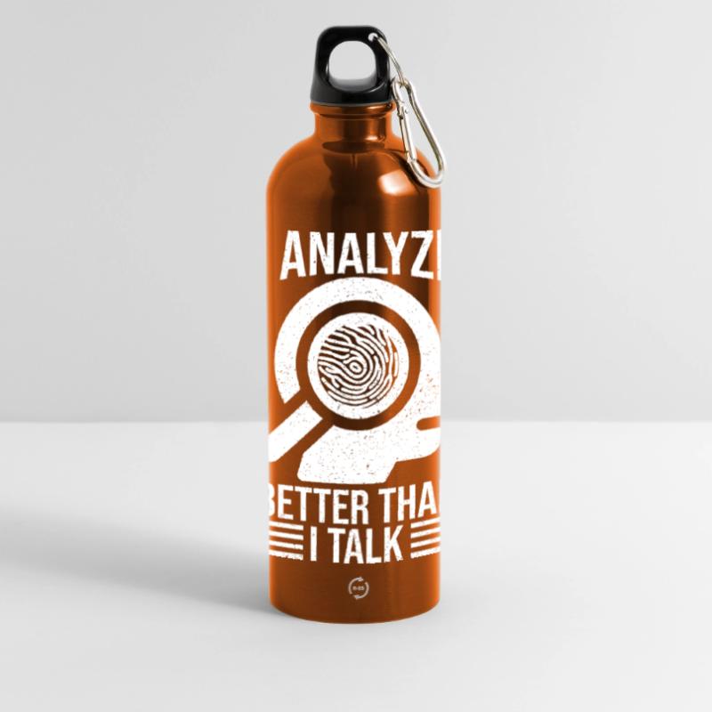 Forensic Analyst Analyze Better Than Talk Squad Panorama Trinkflasche mit Karabiner 750 ml