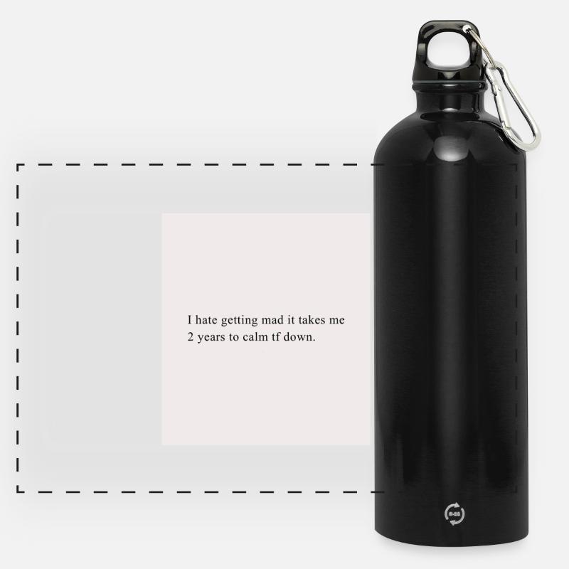 Mad Coffee - Panoramic Drinks Bottle with Carabiner 750 ml - black