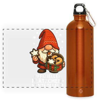 Official cookie inspector - Panoramic Drinks Bottle with Carabiner 750 ml - burnt orange - Front