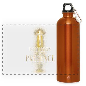 Kaplan Kleriker Pfarrer Ministry Of Presence - Panorama Trinkflasche mit Karabiner 750 ml - Orange - Vorne