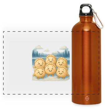 Pelmeni Weiter Norden - Panorama Trinkflasche mit Karabiner 750 ml - Orange - Vorne