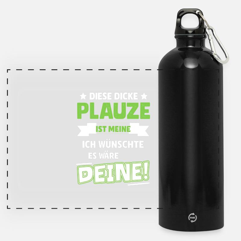 Humorous Saying Graphic for Friends - Panoramic Drinks Bottle with Carabiner 750 ml - black