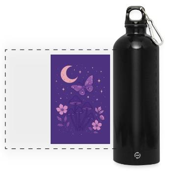 Enchanted Night - Panoramic Drinks Bottle with Carabiner 750 ml - black - Front