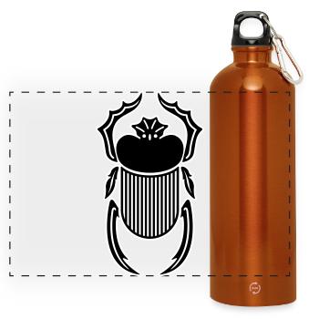 Mystic Scarabée : T-shirt symbolique - Gourde panoramique avec mousqueton 750 ml - orange - Devant