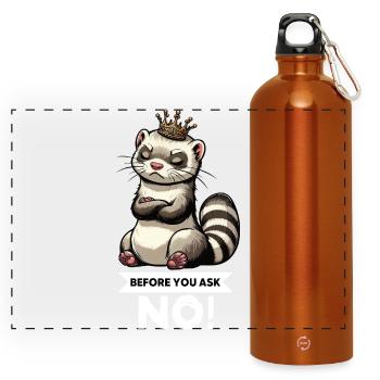 Avant de demander à Ferret Furet Propriétaire de Furet Rodent - Gourde panoramique avec mousqueton 750 ml - orange - Devant