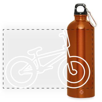 BMX Bike - Panoramic Drinks Bottle with Carabiner 750 ml - burnt orange - Front