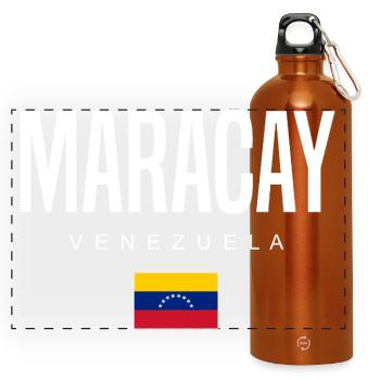 Maracay Venezuela - Panoramic Drinks Bottle with Carabiner 750 ml - burnt orange - Front