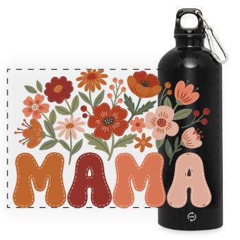 Mama - Gourde panoramique avec mousqueton 750 ml - noir - Devant
