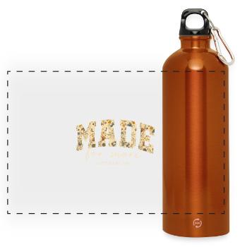 Made for More Bibelzitat Blüten - Panorama Trinkflasche mit Karabiner 750 ml - Orange - Vorne