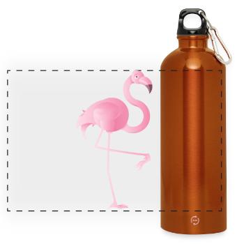 flämisch - Panorama Trinkflasche mit Karabiner 750 ml - Orange - Vorne