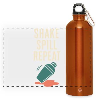 Shaker Steckt Fest Anfänger-mixologe - Panorama Trinkflasche mit Karabiner 750 ml - Orange - Vorne