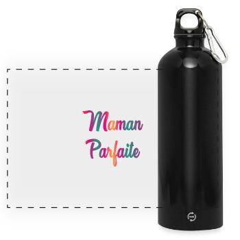 PERFECT MOM - Panoramic Drinks Bottle with Carabiner 750 ml - black - Front