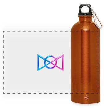 Unbreakable Connection  - Panoramic Drinks Bottle with Carabiner 750 ml - burnt orange - Front
