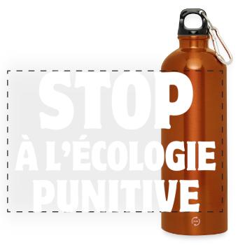 Ecology, Farmer, Punitive Ecology - Panoramic Drinks Bottle with Carabiner 750 ml - burnt orange - Front