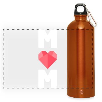 Maman drôle Mamie Motif de cadeau pour la fête des mères Humour - Gourde panoramique avec mousqueton 750 ml - orange - Devant
