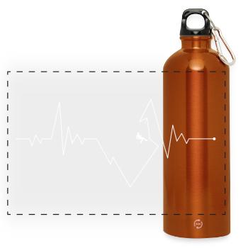 Herzschlag Diamond Dancer - Panorama Trinkflasche mit Karabiner 750 ml - Orange - Vorne