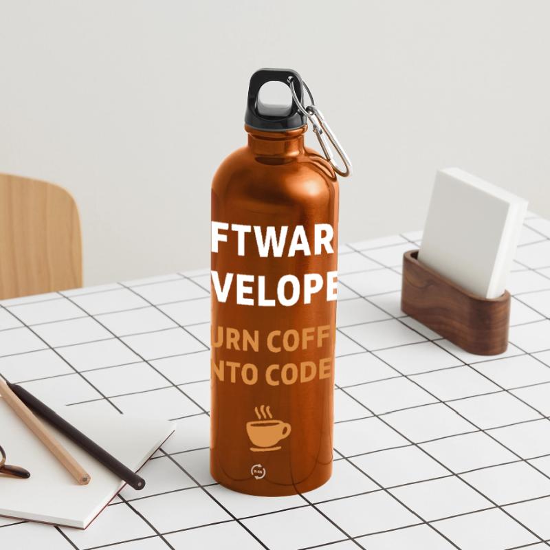 Software Developer - Coffee Edition Panorama Trinkflasche mit Karabiner 750 ml