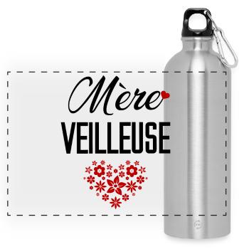 Mère Veilleuse - Gourde panoramique avec mousqueton 750 ml - argent clair - Devant
