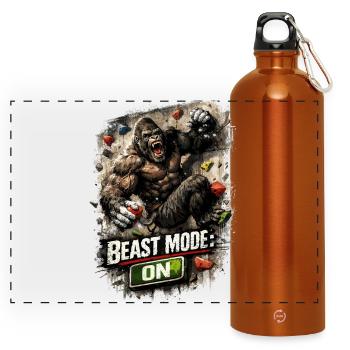 Gorille Mode Bête – Chemise de bloc et d’escalade - Gourde panoramique avec mousqueton 750 ml - orange - Devant