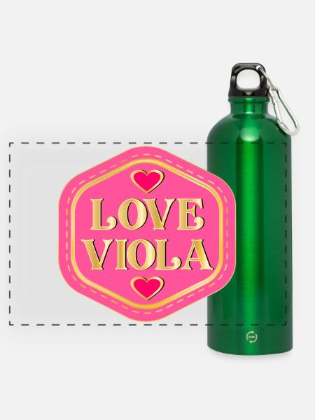 LIEBE VIOLA - Panorama Trinkflasche mit Karabiner 750 ml - Kelly Green