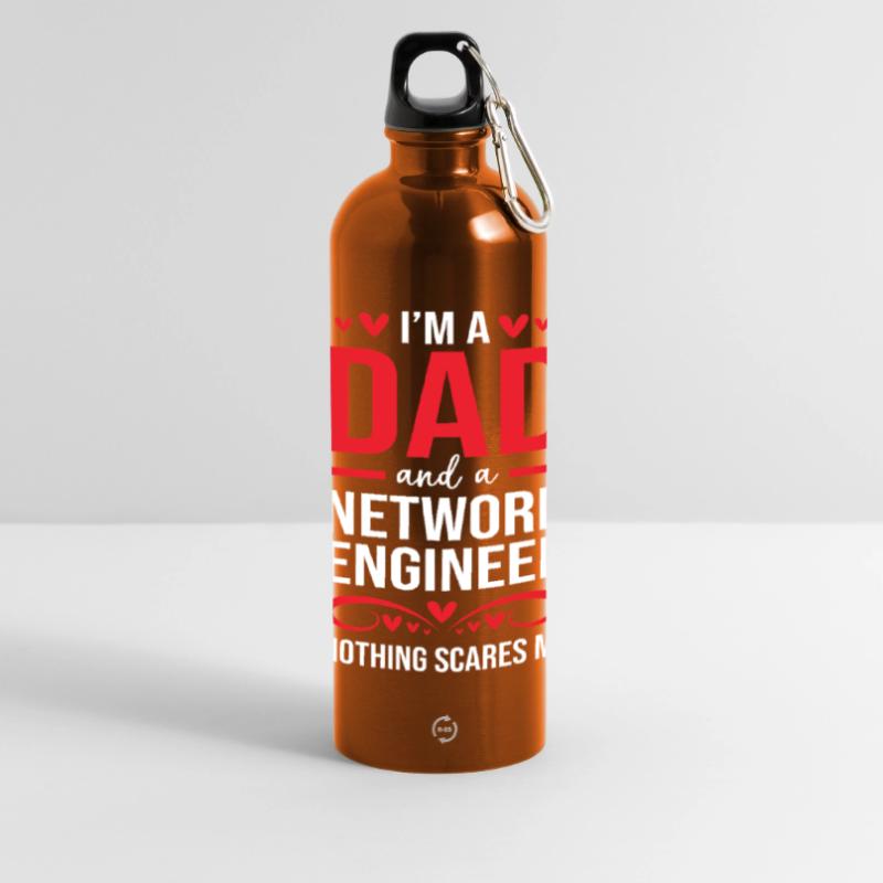 Network Engineer Programmer Computer Scientist Panoramic Drinks Bottle with Carabiner 750 ml