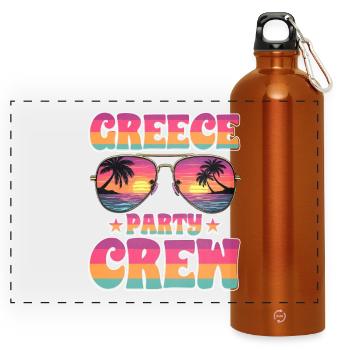 Équipe du parti grec - Gourde panoramique avec mousqueton 750 ml - orange - Devant