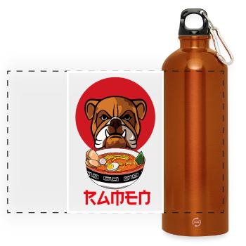 Design de streetwear pour les ramen japonais - Gourde panoramique avec mousqueton 750 ml - orange - Devant