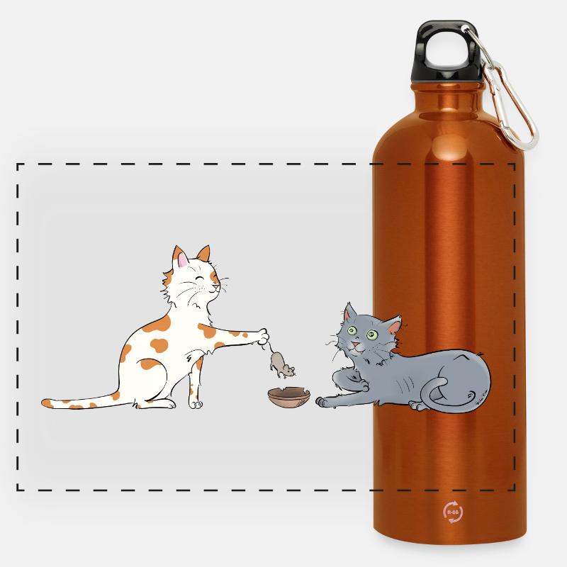 Kat-ritable - Panorama Trinkflasche mit Karabiner 750 ml - Orange